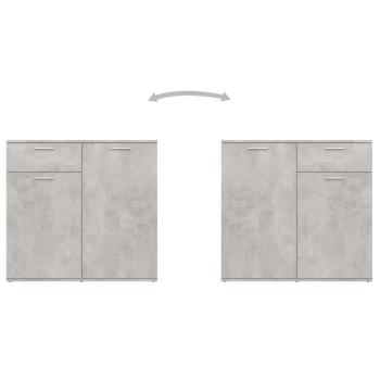 Sideboard Betongrau 160x36x75 cm Holzwerkstoff