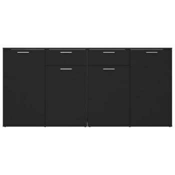 Sideboard Schwarz 160x36x75 cm Holzwerkstoff