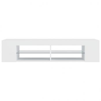 TV-Schrank mit LED-Leuchten Weiß 135x39x30 cm