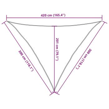 Sonnensegel 160 g/m² Hellgrün 3x3x4,2 m HDPE