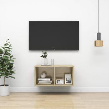 ARDEBO.de - TV-Wandschrank Sonoma-Eiche 37x37x72 cm Holzwerkstoff