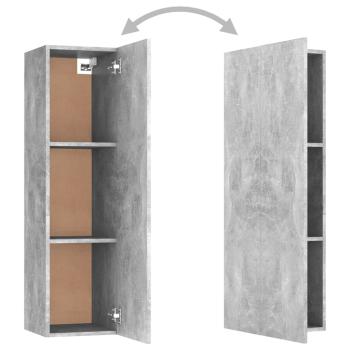 ARDEBO.de - TV-Schränke 2 Stk. Betongrau 30,5x30x110 cm Holzwerkstoff