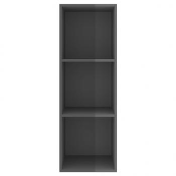 TV-Wandschrank Hochglanz-Grau 37x37x107 cm Holzwerkstoff