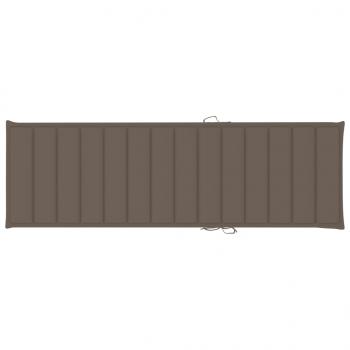 Sonnenliege mit Taupe Auflage Imprägniertes Kiefernholz