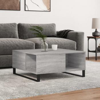 ARDEBO.de - Couchtisch Grau Sonoma 80x80x36,5 cm Holzwerkstoff