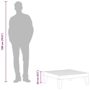 Gartentisch 68,5x68,5x24 cm Akazie Massivholz   