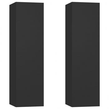 TV-Schränke 2 Stk. Schwarz 30,5x30x110 cm Holzwerkstoff