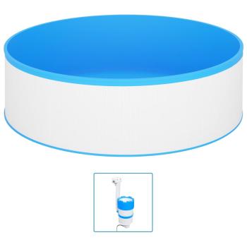 Planschbecken mit Einhängeskimmer und Pumpe 350x90 cm Weiß