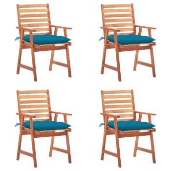 ARDEBO.de - Garten-Essstühle 4 Stk. mit Kissen Massivholz Akazie 