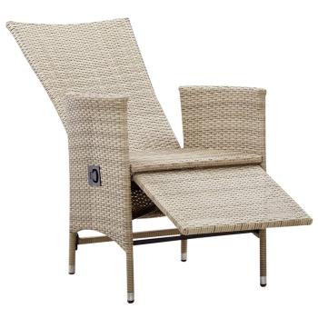 7-tlg. Garten-Essgruppe Poly Rattan Beige