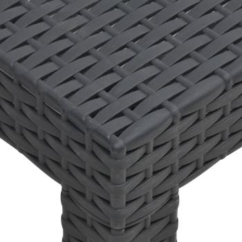 2-tlg. Garten-Lounge-Set mit Kissen PP Rattan Anthrazit