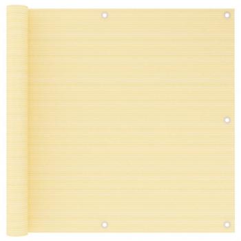 ARDEBO.de - Balkon-Sichtschutz Beige 90x500 cm HDPE 