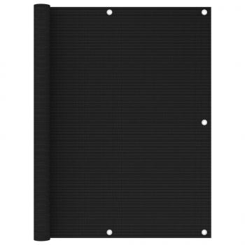 ARDEBO.de - Balkon-Sichtschutz Schwarz 120x500 cm HDPE