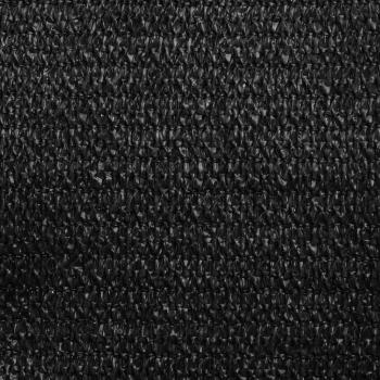 Sonnensegel 160 g/m² Schwarz 5x5x6 m HDPE