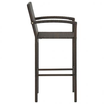 7-tlg. Gartenbar-Set Poly Rattan Braun