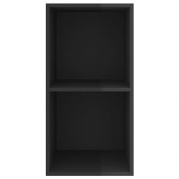 TV-Wandschrank Hochglanz-Schwarz 37x37x72 cm Holzwerkstoff