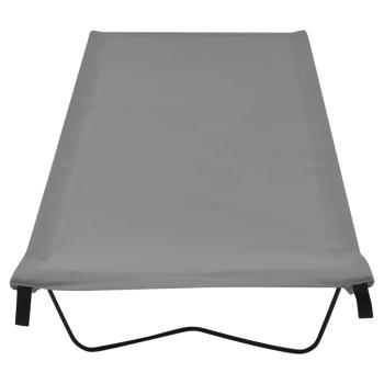 Campingbett 180x60x19 cm Oxford-Gewebe und Stahl Grau