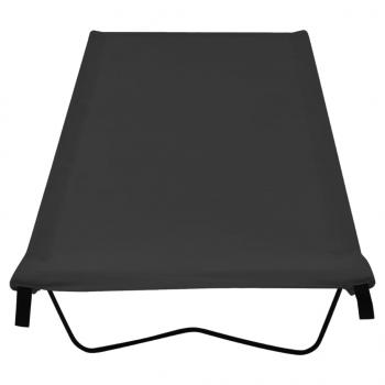 Campingbetten 2 Stk. 180x60x19 cm Oxford-Gewebe Stahl Schwarz