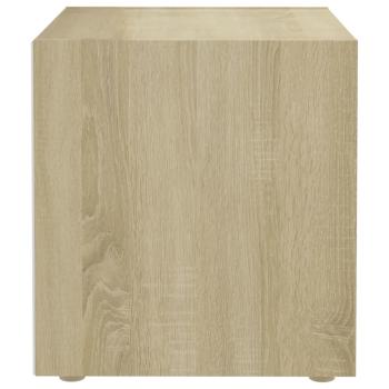 TV-Schrank Weiß und Sonoma-Eiche 37x35x37 cm Holzwerkstoff