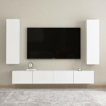 TV-Schränke 2 Stk. Weiß 30,5x30x110 cm Holzwerkstoff