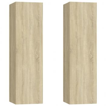 TV-Schränke 2 Stk. Sonoma-Eiche 30,5x30x110 cm Holzwerkstoff