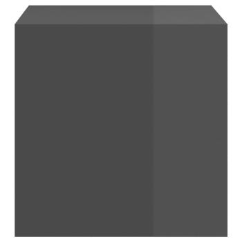 Wandschrank Hochglanz-Grau 37x37x37 cm Holzwerkstoff
