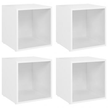 ARDEBO.de - TV-Schränke 4 Stk. Weiß 37x35x37 cm Holzwerkstoff