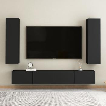 TV-Schrank Schwarz 30,5x30x110 cm Holzwerkstoff