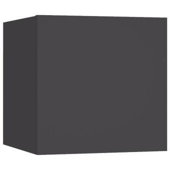 Nachttische 2 Stk. Grau 30,5x30x30 cm Holzwerkstoff