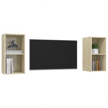 TV-Wandschränke 2 Stk. Sonoma-Eiche Holzwerkstoff
