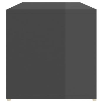 ARDEBO.de - Schuhbank Hochglanz-Grau 105x35x35 cm Holzwerkstoff