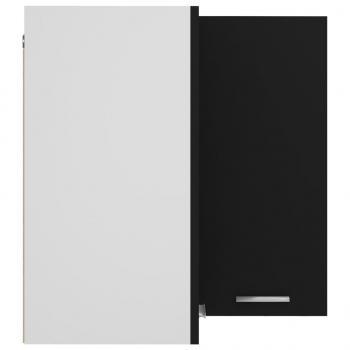 Eckhängeschrank Schwarz 57x57x60 cm Holzwerkstoff