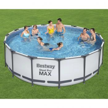 ARDEBO.de - Bestway Steel Pro MAX Swimmingpool-Set Rund 457x122 cm