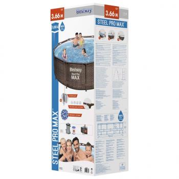 Bestway Steel Pro MAX Swimmingpool-Set Deluxe Series Rund 366x100 cm