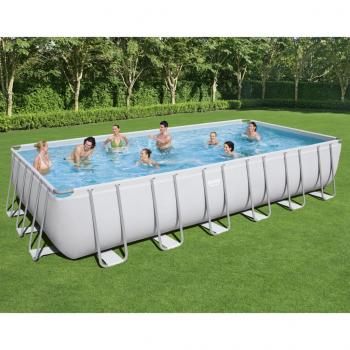 ARDEBO.de - Bestway Power Steel Swimmingpool-Set Rechteckig 732x366x132 cm