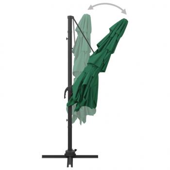 Sonnenschirm mit Aluminium-Mast 4-lagig Grün 250x250 cm