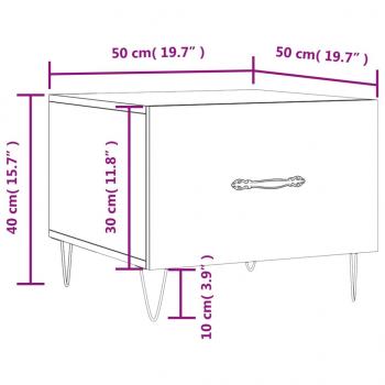 Couchtisch Grau Sonoma 50x50x40 cm Holzwerkstoff