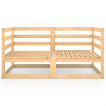Gartensofa 2-Sitzer Massivholz Kiefer