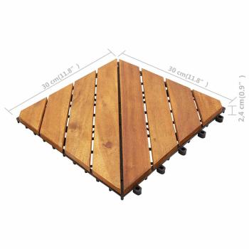 Terrassenfliesen 10 Stk. 30x30 cm Massivholz Akazie