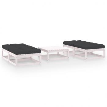 ARDEBO.de - 5-tlg. Garten-Lounge-Set mit Kissen Kiefer Massivholz