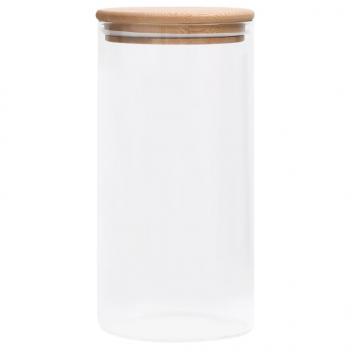 Vorratsgläser mit Bambusdeckel 4 Stk. 1200 ml 