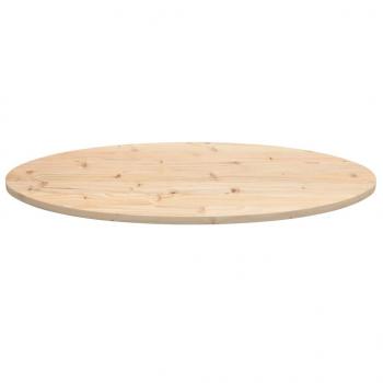 Tischplatte 90x45x2,5 cm Massivholz Kiefer Oval