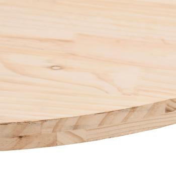 Tischplatte 80x40x2,5 cm Massivholz Kiefer Oval