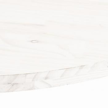 Tischplatte Weiß 100x50x2,5 cm Massivholz Kiefer Oval