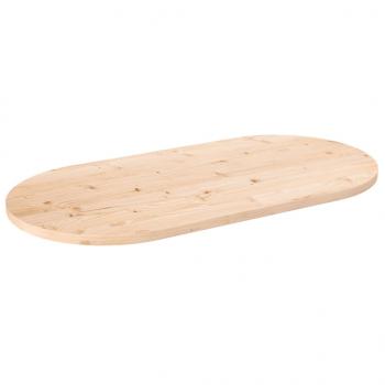 ARDEBO.de - Tischplatte 90x45x2,5 cm Massivholz Kiefer Oval