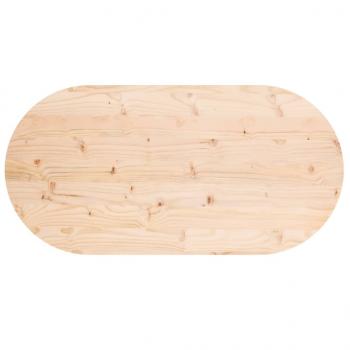 Tischplatte 90x45x2,5 cm Massivholz Kiefer Oval