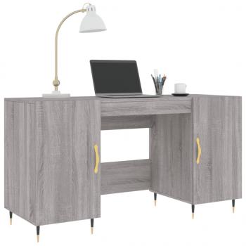 Schreibtisch Grau Sonoma 140x50x75 cm Holzwerkstoff