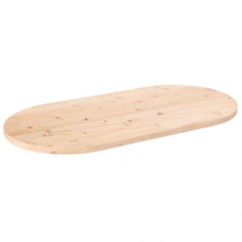 ARDEBO.de - Tischplatte 110x55x2,5 cm Massivholz Kiefer Oval
