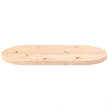 Tischplatte 80x40x2,5 cm Massivholz Kiefer Oval