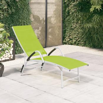ARDEBO.de - Sonnenliege Textilene und Aluminium Grün